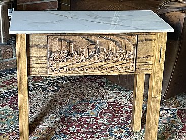 Side table with Religious Themes