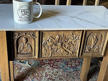 Side table with Religious Themes