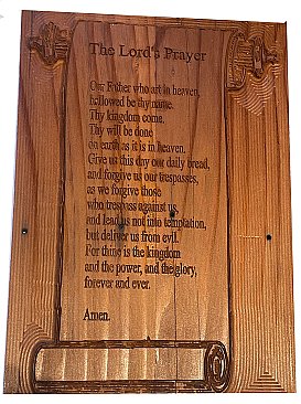 Lords Prayer wall plaque
